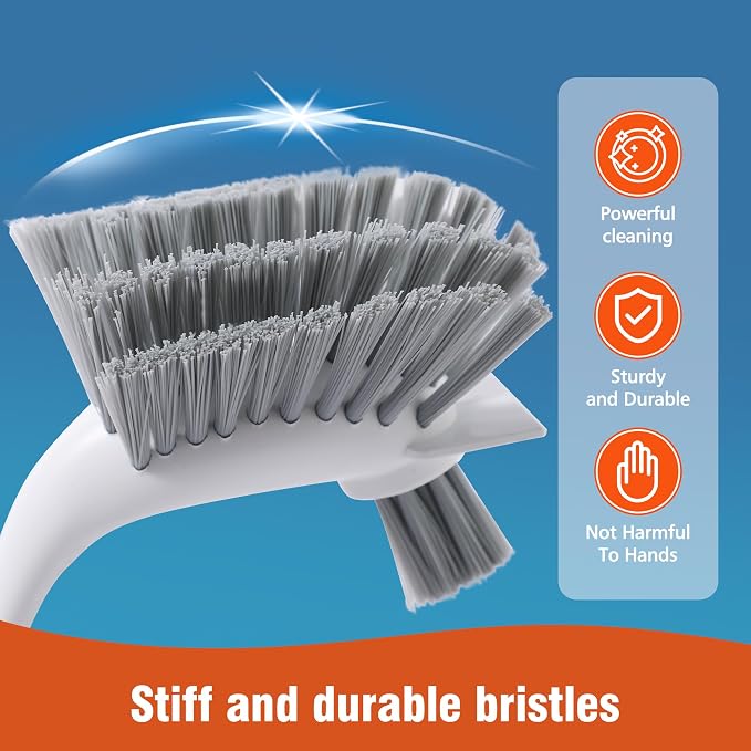4 Pack Heavy-Duty Dish Scrub Brushes - Image 3