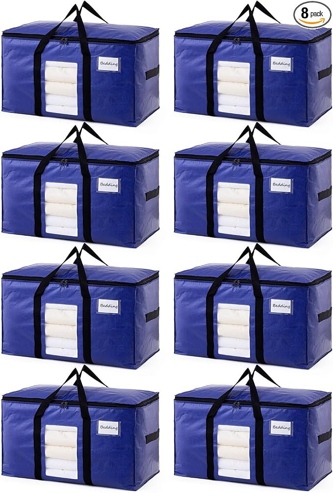 TAILI 8 Pack Dark Blue XXL Moving Bags, Storage Bags by TAILI