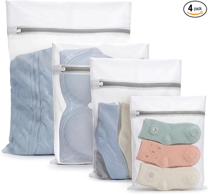 Muchfun 4Pcs Durable Fine Mesh Laundry Bags by Muchfun