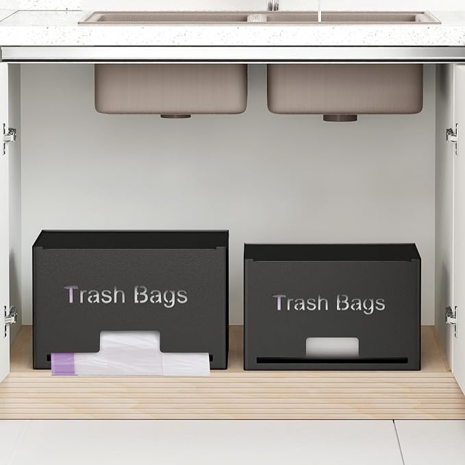 STWWO 2-Pack Trash Bag Holder Dispenser, Stackable Garbage Bag Dispenser | - Image 7