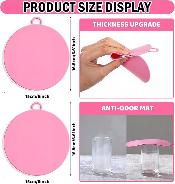 6 Pack Drain Covers for Bugs, 6 X 6 Inch, Anti Odor and Cockroach, Kitchen - Image 2