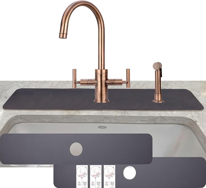 Faucet Mat Kitchen Sink Cuttable : AHA HOMEWARE Kitchen Sink Splash Guard Deck by AHAHOMEWARE