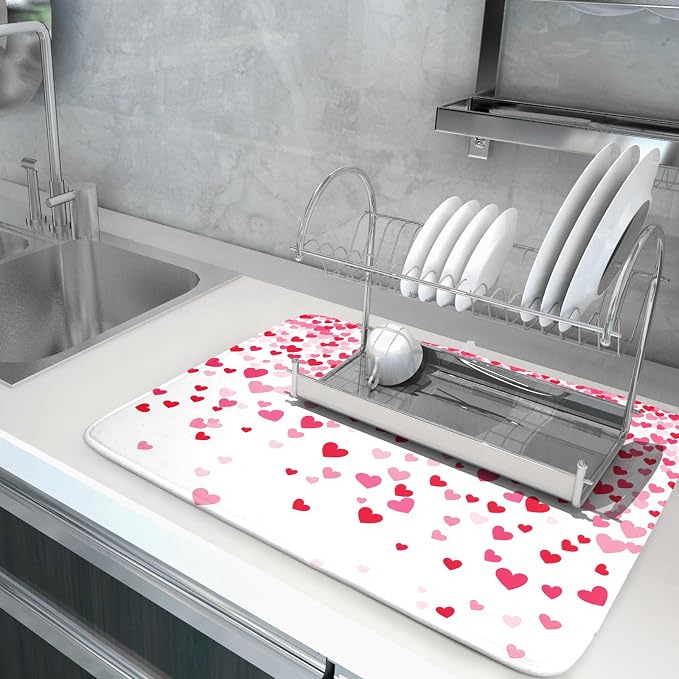 Valentine's Day Dish Drying Mat - Image 4