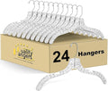 Quality Clear Plastic Hangers 24 Pack by QualityHangers