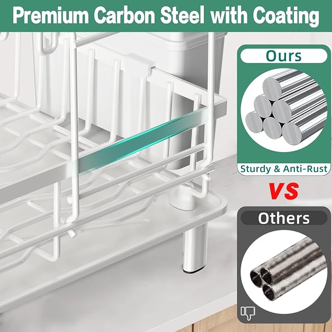 Large 2 Tier Detachable Dish Drying Rack - Image 5
