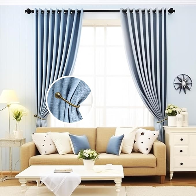 ARNORX Curtain Holdbacks, Decorative French Ball End, Curtain Drapery Holdbacks - Image 2