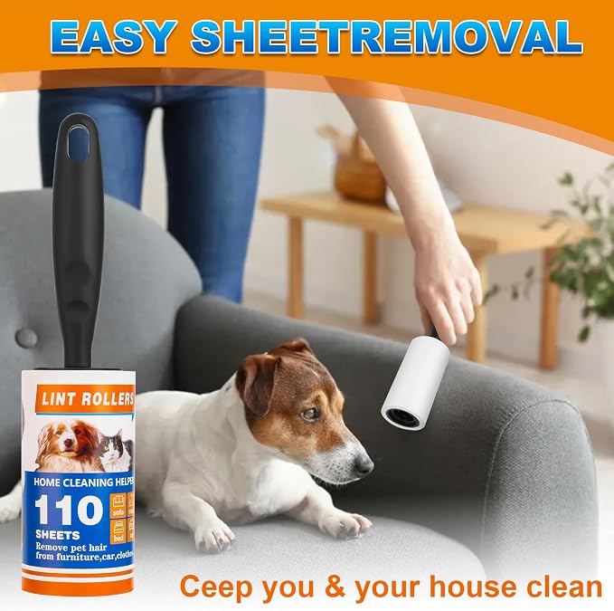 Lint Rollers for Pet Hair Extra Sticky, 440 Sheets - Image 2