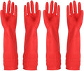 Rubber Cleaning Gloves Kitchen Dishwashing Glove 2-Pairs And Cleaning Cloth by YSLON