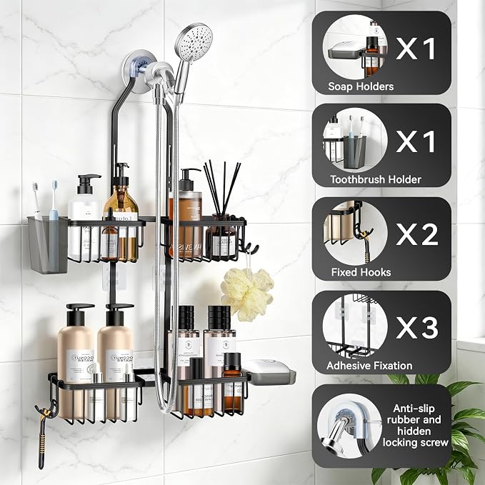 Adjustable Hanging Shower Caddy - Image 3