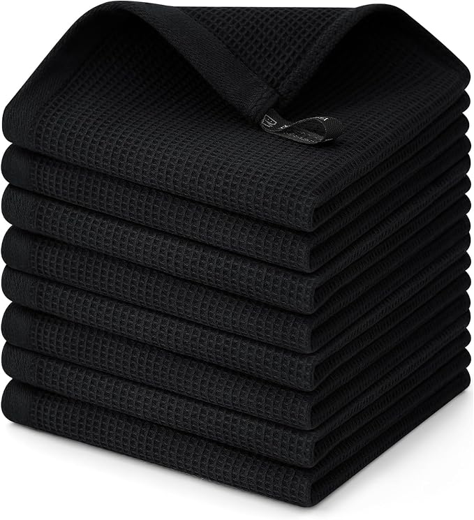 Homaxy 100% Cotton Waffle Weave Dish Cloths, 8 Pack by Homaxy