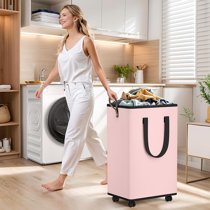 SpaceTrove Rolling Laundry Basket - Image 3
