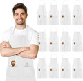 Aprons for Men - 100% Polyester Chef Apron Women with Extra Long Ties - Cooking Aprons for Women & Mens Apron