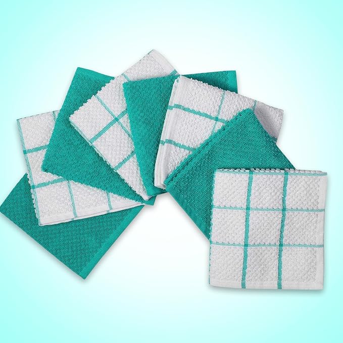 AMOUR INFINI Cotton Kitchen Dish Cloths Set of 8 – Highly Absorbent, Super Soft - Image 4