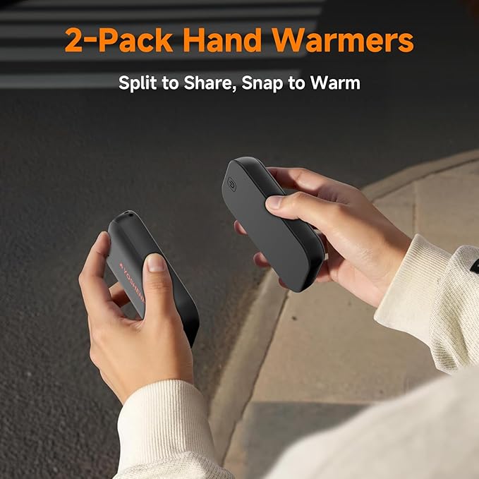 Hand Warmers Rechargeable, Electric Hand Warmer Reusable, AI Smart Chips 20Hrs Long Safe Heat,Gifts for Christmas Outdoor/Indoor/Golf/Camping/Hunting/Pain Relief(2 Packs)