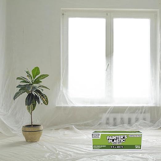 Painter's Plastic Film Heavy Duty 0.39 mil, High Density Painters Plastic - Image 5