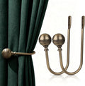 Large Curtain Holdbacks, Antique Brass by Gobutend