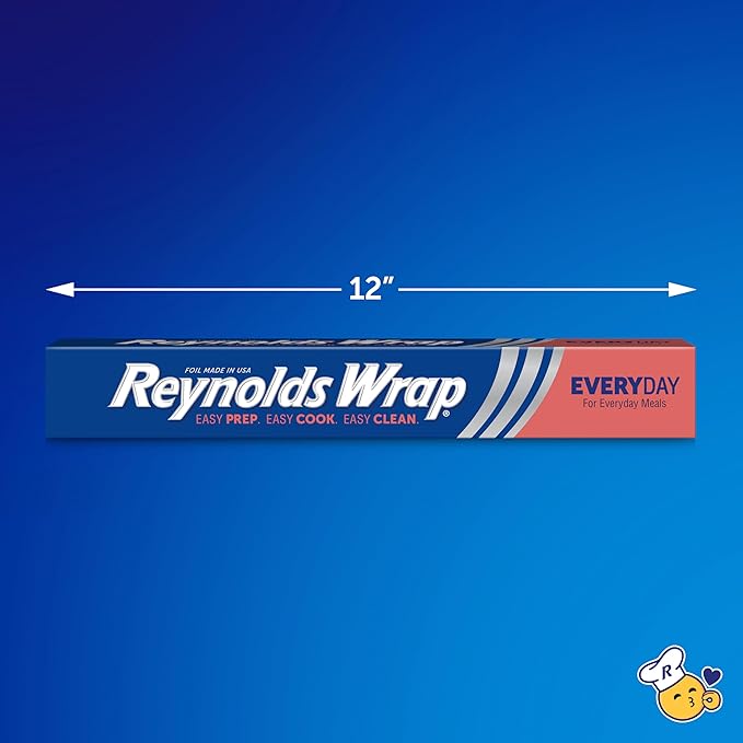 Reynolds Wrap Everyday Aluminum Foil Rolls, 12 Inch, 175sq ft rolls | 2-Roll - Image 2