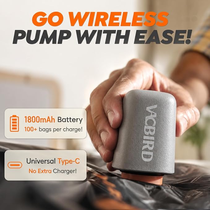 Rechargeable Wireless Pump Travel Storage Bags Set - Image 2