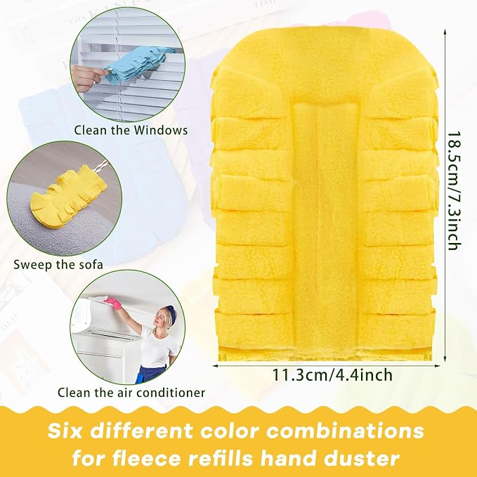 Zubebe 12 Pcs Reusable Duster Refills Fleece - Image 2