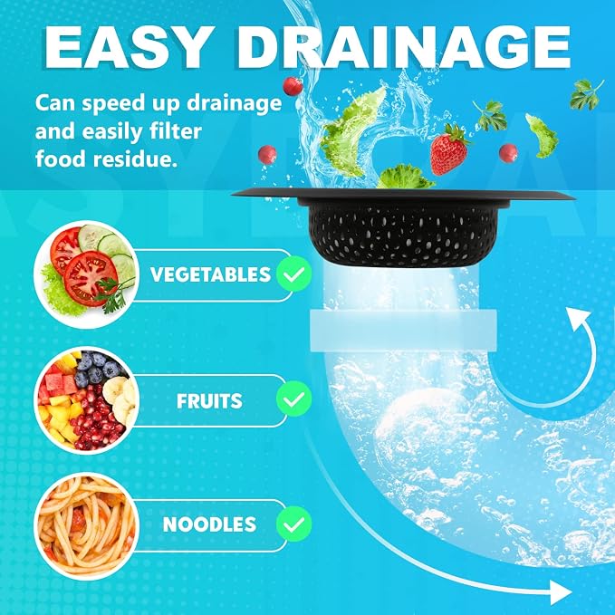 Sink Drain Strainer, Suitable for Most Sink Drains, Anti Clogging - Image 4