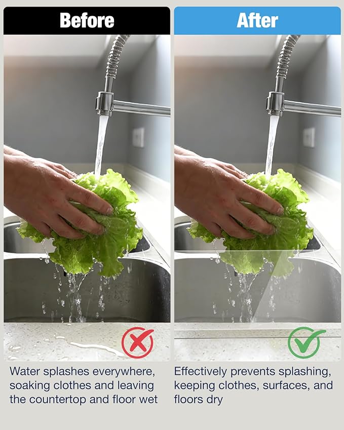 Acrylic Sink Splash Guard, Highly Transparent Fixed Splash Guard - Image 4