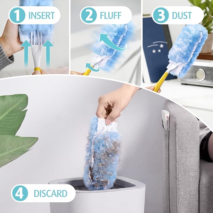 Duster Refill for Swiffer Duster, Not Include Handle | 2 Side 360°, 6X - Image 6