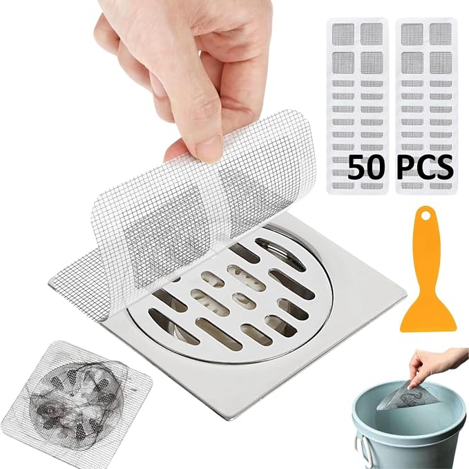 50 PCS Disposable Shower Drain Hair Catcher by SANBIAOPEN