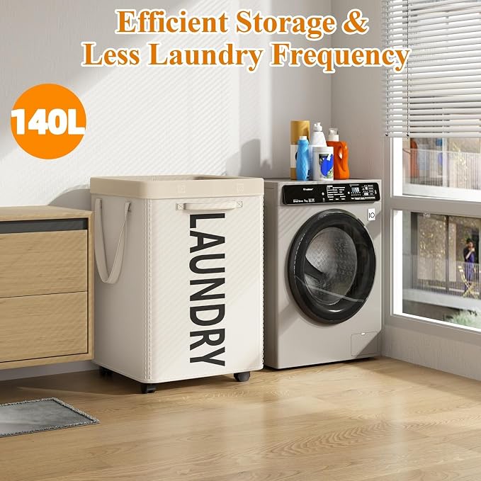 Optish 140L Extra Large Laundry Basket - Image 2