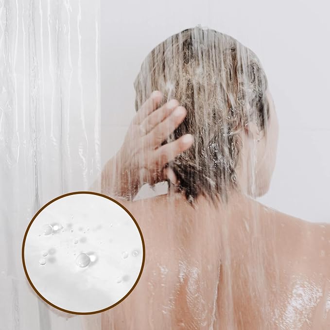 Barossa Design Super Long Clear Shower Curtain Liner, 72 Wide x 108 Height - Image 8