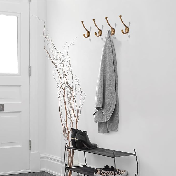 The 10 Pack 5-1/2 inch Antique Brass Coat Hook zinc Alloy mudroom Hooks is - Image 5