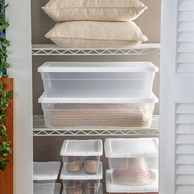 Sterilite 30-Pack Storage Box, Stackable Clear Plastic Bins - Image 5