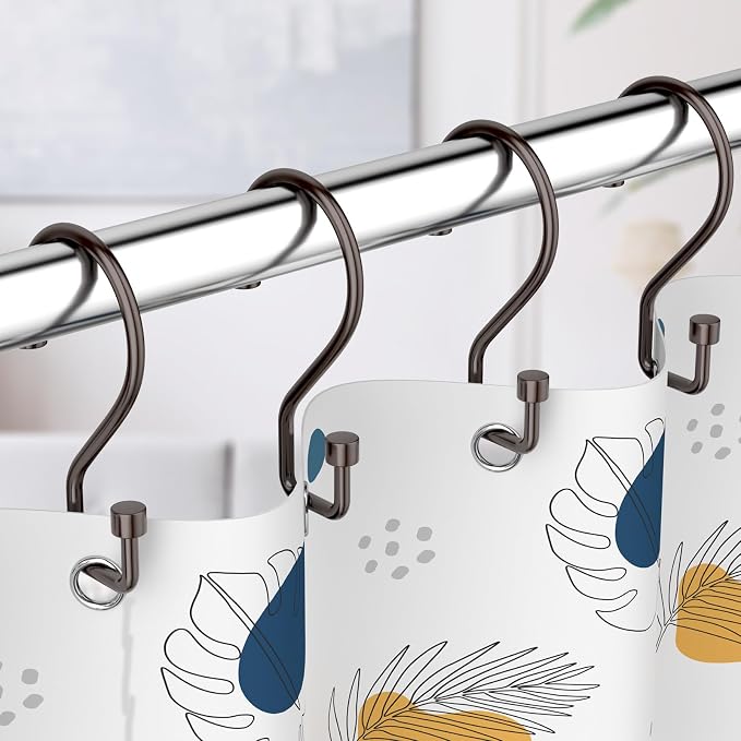 Goowin Shower Curtain Hooks, Rustproof Bronze Shower Curtain Hooks Rust Proof - Image 2