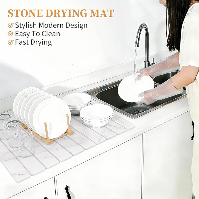 Stone Dish Drying Mat for Kitchen - Image 6