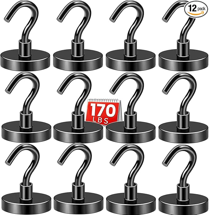 DIYMAG Magnetic Hooks, 170lbs Heavy Duty Magnets by DIYMAG