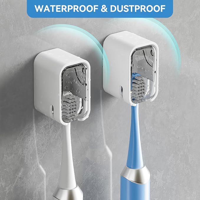 MOPMS Single Slot Toothbrush Holders Wall Mounted - Image 2