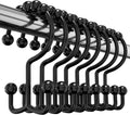 Utopia Bedding Double Glide Shower Curtain Hooks, 12 Pack, guest rooms by UTOPIABEDDING