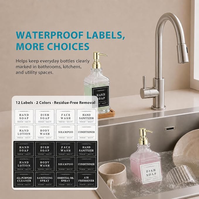 Kitchen Glass Soap Dispenser Set - Image 3