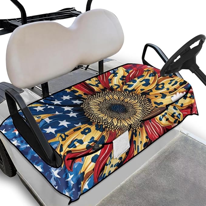 Golf Cart Seat Cover Cushion Made from Breathable Microfiber with Waterproof Layer, Designed to Reduce Heat and Moisture During Long Outdoor Rides
