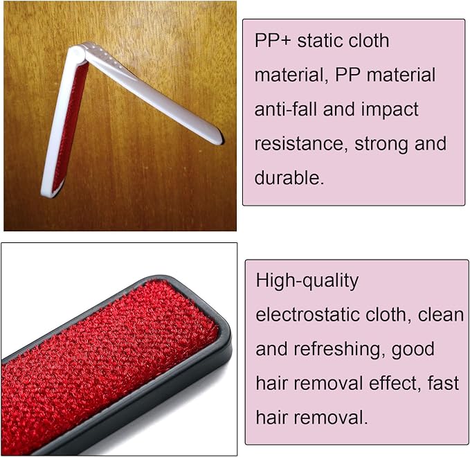 4 Pack Folding Lint Brush Foldable Reusable Portable Mini Lint Remover Brushes - Image 3