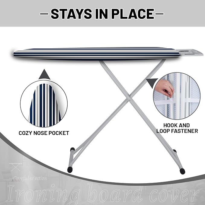 Extra Thick Ironing Board Cover and Pad, Resist Scorching and Staining - Image 3