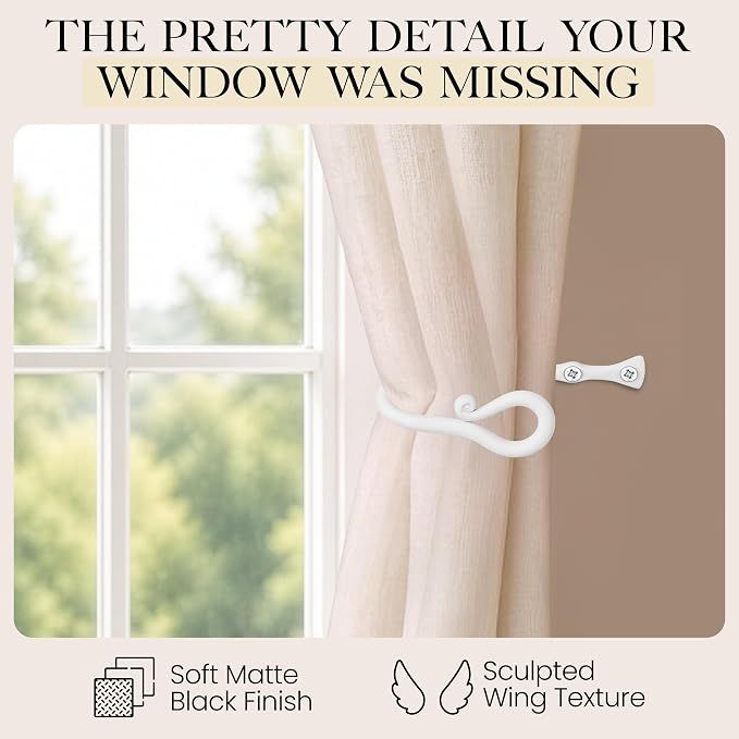 RTZEN Metal Curtain Tiebacks, Drapery Holders - Image 4