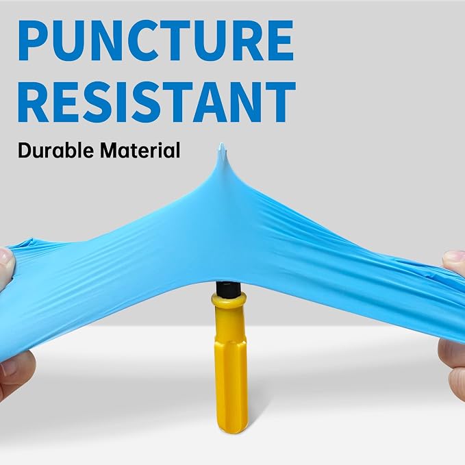 Medical Blue Nitrile Disposable Exam Gloves 4Mil Latex & Powder-Free | Flex • - Image 4