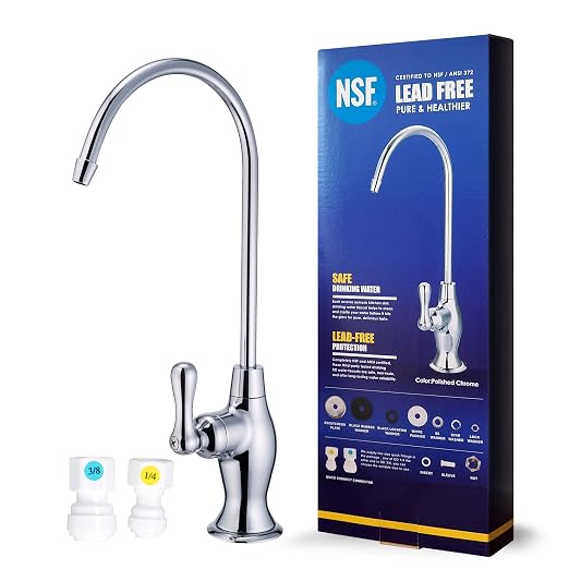 NSF Certification Water Reverse Osmosis Drinking Faucet Polished Chrome | by Water+Filter+Tec