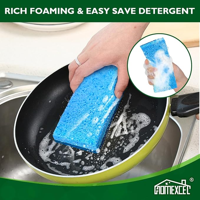 HOMEXCEL Extra Large Sponges Kitchen 6PK, Non-Scratch Sponge - Image 7