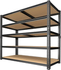 Garage Shelving Unit,40''W Black Storage Shelf,5 Tier Storage Racks and Shelving, Shelves Units Free Standing, Heavy Duty Metal Adjustable Shelves for Kitchen/Tool/Office (20''Dx40''Wx72''H)