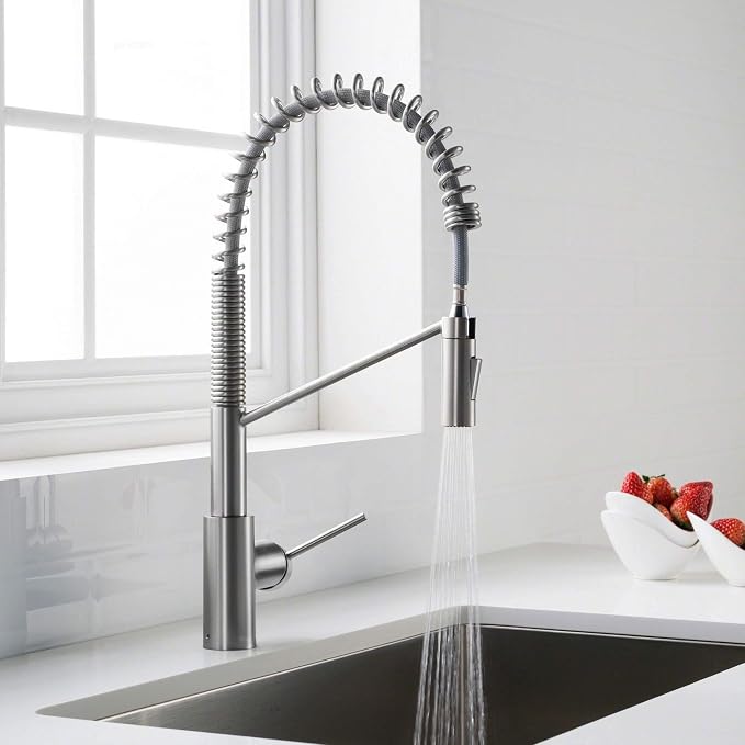 KRAUS Oletto Commercial Style Single Handle Pull Down Kitchen Faucet - Image 3