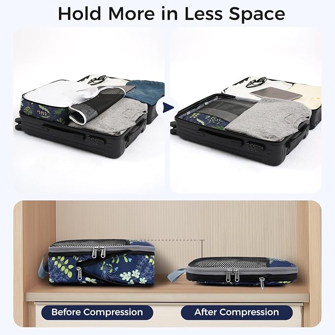 BAGAIL 4 Set/6 Set/8 Set Compression Packing Cubes Travel Accessories - Image 3