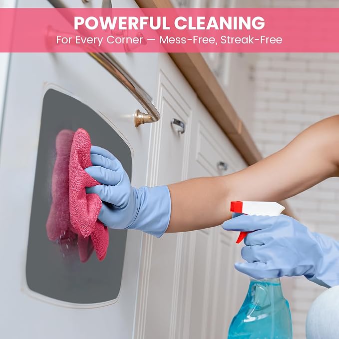 SIFANGKE Microfiber Cleaning Cloth, 12 Pack HotPink Cleaning Rags - Image 5