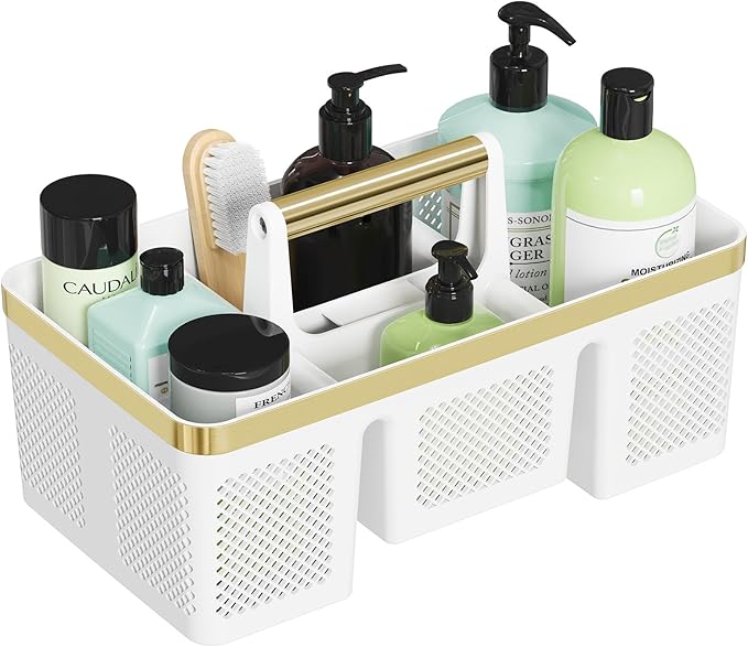 BYUNER Portable Cleaning Caddy & Shower Basket: Hard Plastic Caddy Organizer by MakesYourHomeMoreOrganized