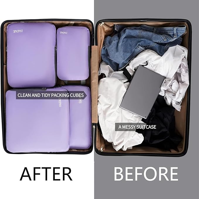 BAGAIL 4 Set/6 Set/8 Set Compression Packing Cubes Travel Accessories - Image 6
